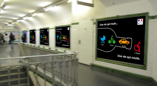 Affiche La Sécurité Routière (mise en situation)