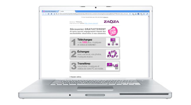 Newsletter zaOza pour les abonnés