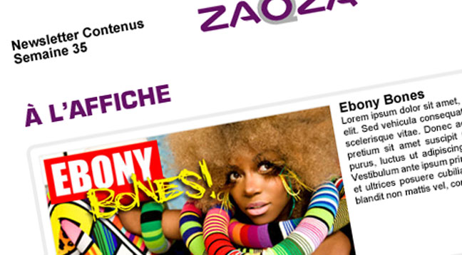 Newsletter zaOza Bienvenue